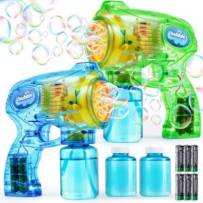 JOYIN (2 x 148 ml) 2 pistolets à bulles pour enfants avec liquide à bulles de savon Pour bulles de savon Cadeau de fête, anniversaire, activité en extérieur et intérieur Jouet d'été Pâques - Publicité JOYIN (2 x 148 ml) 2 pistolets à bulles pour enfants avec liquide à bulles de savon Pour bulles de savon Cadeau de fête, anniversaire, activité en extérieur et intérieur Jouet d'été Pâques - Publicité