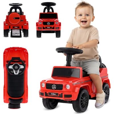 Sun Porteur Enfant 1 an Mercedes G voiturette, Interactive avec klaxon et Sons de Moteur Push Car (Rouge) - Publicité Sun Porteur Enfant 1 an Mercedes G voiturette, Interactive avec klaxon et Sons de Moteur Push Car (Rouge) - Publicité