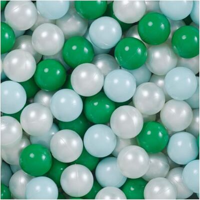 MISIOO Lot de 150 balles pour Piscine à balles Diamètre : 6 cm en Plastique 100% polyéthylène Basse densité Vert/Perle/Menthe - Publicité MISIOO Lot de 150 balles pour Piscine à balles Diamètre : 6 cm en Plastique 100% polyéthylène Basse densité Vert/Perle/Menthe - Publicité