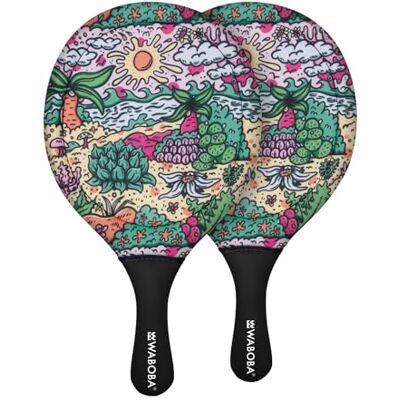 Waboba jeu de paddle jouet de plage résistant à l'eau design tropical - Publicité Waboba jeu de paddle jouet de plage résistant à l'eau design tropical - Publicité