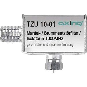 Axing TZU 10-01 isolateur de terre avec filtre de masse séparateur galvanique pour FM radio et TDT (5-1000 MHz) connecteur F - Publicité
