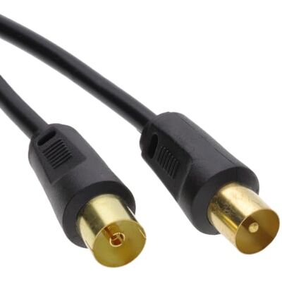 kenable Rallonge Coaxiale RF Mâle vers Femelle avec Coupleur pour TV TNT Antenne Satellite 75 Ohm Noir 5m - Publicité kenable Rallonge Coaxiale RF Mâle vers Femelle avec Coupleur pour TV TNT Antenne Satellite 75 Ohm Noir 5m - Publicité