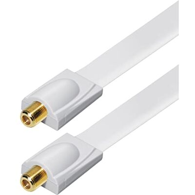 Transmedia Satellite passe-fenêtre 25 cm, porte exécution, 2 x connecteurs Raccord F, pour portes et fenêtres, contacts plaqués or, blanc - Publicité Transmedia Satellite passe-fenêtre 25 cm, porte exécution, 2 x connecteurs Raccord F, pour portes et fenêtres, contacts plaqués or, blanc - Publicité