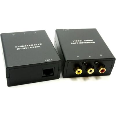kenable Composite Vidéo & Stéréo l'audio Extenseur au-dessus de Ethernet RJ45 Balun - Publicité kenable Composite Vidéo & Stéréo l'audio Extenseur au-dessus de Ethernet RJ45 Balun - Publicité