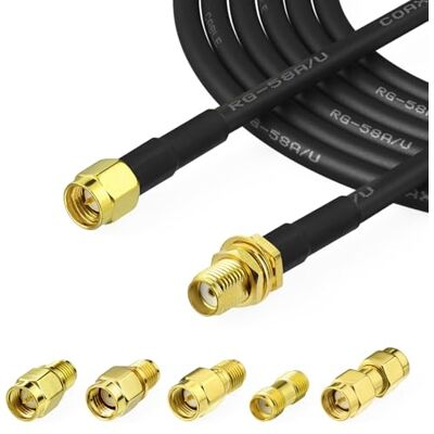 Superbat Câble RG58/U SMA 7.6m Rallonge Antenne WIFI SMA Mâle à Femelle - Publicité Superbat Câble RG58/U SMA 7.6m Rallonge Antenne WIFI SMA Mâle à Femelle - Publicité