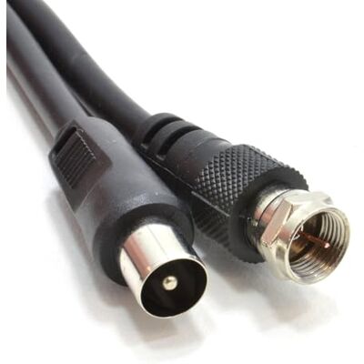 kenable Câble Coaxial Satellite vers TV Antenne Fiche F vers RF RG59 75 Ohm 3m Noir - Publicité kenable Câble Coaxial Satellite vers TV Antenne Fiche F vers RF RG59 75 Ohm 3m Noir - Publicité