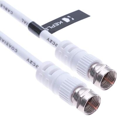 Keple Câble coaxial vers connecteur M-plug F-F broches pour satellite Sat Bosch SkyDSL Unitymedia TV HDTV DVB DVD Radio/Coax Antenne Freeview Coaxial Coax Antenne Adaptateur Câble TV – 5 m Blanc - Publicité Keple Câble coaxial vers connecteur M-plug F-F broches pour satellite Sat Bosch SkyDSL Unitymedia TV HDTV DVB DVD Radio/Coax Antenne Freeview Coaxial Coax Antenne Adaptateur Câble TV – 5 m Blanc - Publicité