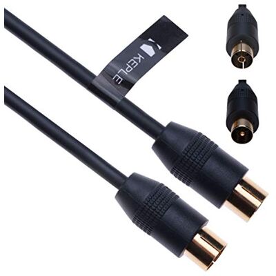 Keple Câble coaxial HF RF ligne d'antenne TV ligne aérienne 10 m coax fiche coaxiale mâle vers femelle rallonge de prise d'antenne pour Bosch SkyDSL ONE Primacom Unitymedia DVD VCR pour télévision Noir - Publicité Keple Câble coaxial HF RF ligne d'antenne TV ligne aérienne 10 m coax fiche coaxiale mâle vers femelle rallonge de prise d'antenne pour Bosch SkyDSL ONE Primacom Unitymedia DVD VCR pour télévision Noir - Publicité