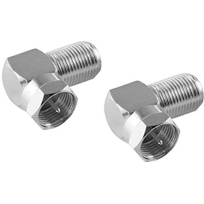 POPPSTAR 2x Adaptateur TV SAT coudé (adaptateur d'antenne SAT coudé à 90 dégrés) (Coupleur F coaxial vers Fiche F) pour câble d'antenne et Radio - Publicité POPPSTAR 2x Adaptateur TV SAT coudé (adaptateur d'antenne SAT coudé à 90 dégrés) (Coupleur F coaxial vers Fiche F) pour câble d'antenne et Radio - Publicité