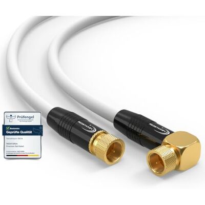 RedStar24 Câble d'antenne satellite numérique HDTV 7,5 m 135 dB 2 fiches F et 1 câble coaxial coudé à 90° Classe A+ Ultra HD 4K 3D UHD Routeur Modem Blanc - Publicité RedStar24 Câble d'antenne satellite numérique HDTV 7,5 m 135 dB 2 fiches F et 1 câble coaxial coudé à 90° Classe A+ Ultra HD 4K 3D UHD Routeur Modem Blanc - Publicité