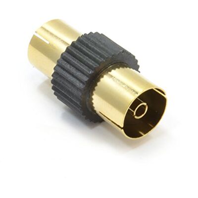 kenable TV Numérique Terrestre RF Antenne câble coupleur Femelle Vers Femelle Coupleur Plaqués Or Noir - Publicité kenable TV Numérique Terrestre RF Antenne câble coupleur Femelle Vers Femelle Coupleur Plaqués Or Noir - Publicité