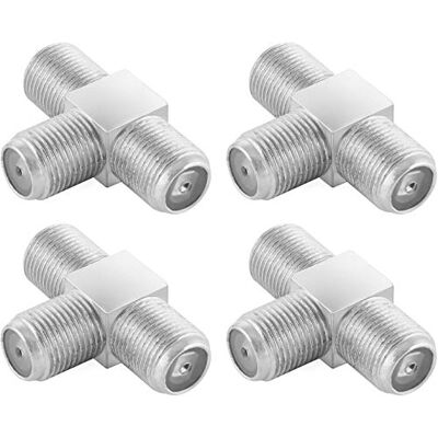 POPPSTAR 4x Sat TV Répartiteur antenne tv coaxial en forme de T (3x prise femelle F) Doubleur de câble d'antenne TV, Adaptateur pour câble coaxial, double prise antenne satellite, argent - Publicité POPPSTAR 4x Sat TV Répartiteur antenne tv coaxial en forme de T (3x prise femelle F) Doubleur de câble d'antenne TV, Adaptateur pour câble coaxial, double prise antenne satellite, argent - Publicité