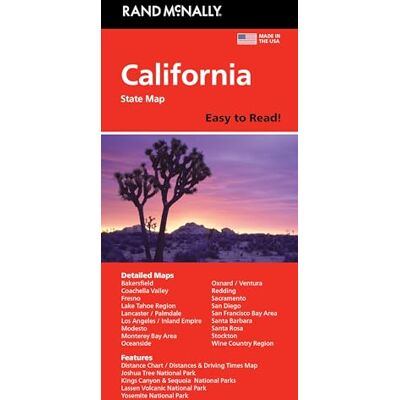 Rand McNally Easy to Read: California State Map - Publicité Rand McNally Easy to Read: California State Map - Publicité