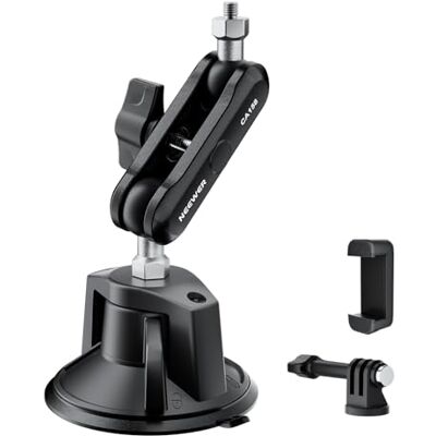 NEEWER Support de Téléphone à Ventouse et Support Caméra Compatible avec GoPro DJI Insta360 iPhone,Mount Phone Voiture avec Adaptateur de Caméra d'action,Bras Magique 360° pour Pare-Brise,Vidéo,CA158 - Publicité NEEWER Support de Téléphone à Ventouse et Support Caméra Compatible avec GoPro DJI Insta360 iPhone,Mount Phone Voiture avec Adaptateur de Caméra d'action,Bras Magique 360° pour Pare-Brise,Vidéo,CA158 - Publicité