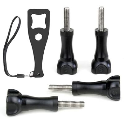 SOONSUN Lot de 4 longues vis moletées avec clé pour GoPro Hero 13 12 11 10 Vis moletées de rechange pour GoPro Mission 1 Pro, Max2, Max, DJI Osmo Action 6 5 Pro 4 3, résistant à la rouille dans l'eau - Publicité SOONSUN Lot de 4 longues vis moletées avec clé pour GoPro Hero 13 12 11 10 Vis moletées de rechange pour GoPro Mission 1 Pro, Max2, Max, DJI Osmo Action 6 5 Pro 4 3, résistant à la rouille dans l'eau - Publicité