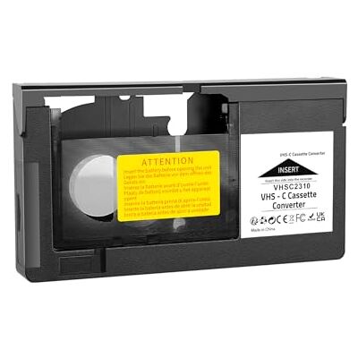 CHEEYYIIE Adaptateur cassette VHS-C compatible avec caméscopes VHS-C SVHS JVC RCA Panasonic Motorized - Publicité CHEEYYIIE Adaptateur cassette VHS-C compatible avec caméscopes VHS-C SVHS JVC RCA Panasonic Motorized - Publicité