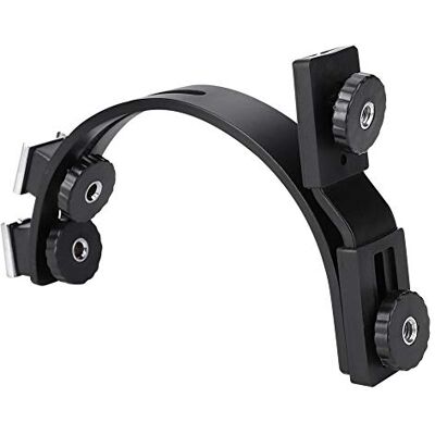 Yctze Support de Flash, Support de de Lampe Flash en Forme de C en métal avec Deux Chaussures Chaudes pour Appareil Photo DSLR caméscope DV - Publicité Yctze Support de Flash, Support de de Lampe Flash en Forme de C en métal avec Deux Chaussures Chaudes pour Appareil Photo DSLR caméscope DV - Publicité