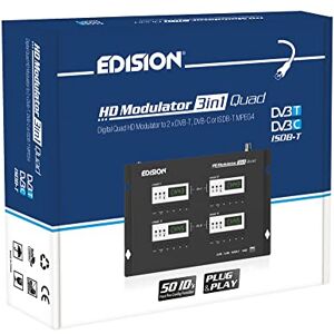 Edision HDMI Modulateur 3in1 Quad RF 4xHDMI Vers Terrestre DVB-T, ISDB-T ou Câble DVB-C MPEG4 3 Signaux de Modulation Sélectionnables Distribution Full HD Sur Câble Coaxial - Publicité Edision HDMI Modulateur 3in1 Quad RF 4xHDMI Vers Terrestre DVB-T, ISDB-T ou Câble DVB-C MPEG4 3 Signaux de Modulation Sélectionnables Distribution Full HD Sur Câble Coaxial - Publicité