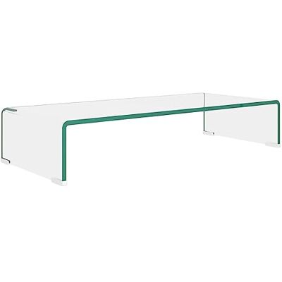 vidaXL Meuble TV de Salon Support pour Moniteur 70x30x13 cm Verre Transparent - Publicité vidaXL Meuble TV de Salon Support pour Moniteur 70x30x13 cm Verre Transparent - Publicité