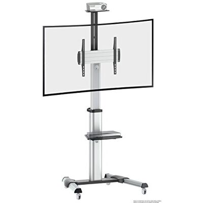 RICOO FS0444 Support TV sur roulettes 40 42 43 48 50 55 58 60 65 Pouces VESA 200x200 à VESA 400x400 Mobile Inclinable Hauteur réglable Universel Meuble TV avec Étagère - Publicité RICOO FS0444 Support TV sur roulettes 40 42 43 48 50 55 58 60 65 Pouces VESA 200x200 à VESA 400x400 Mobile Inclinable Hauteur réglable Universel Meuble TV avec Étagère - Publicité