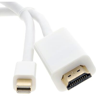 kenable Câble Mini DisplayPort/Thunderbolt vers HDMI pour Mac vers TV Vidéo+Audio 1080p 1m Blanc - Publicité kenable Câble Mini DisplayPort/Thunderbolt vers HDMI pour Mac vers TV Vidéo+Audio 1080p 1m Blanc - Publicité