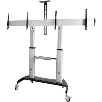 StarTech .com Support TV à roulettes pour TV VESA 37-60" (Max 2X 50kg) Chariot TV roulettes Support TV Double sur Pied Mobile à Hauteur Réglable (STNDMTVDUO) - Publicité StarTech .com Support TV à roulettes pour TV VESA 37-60" (Max 2X 50kg) Chariot TV roulettes Support TV Double sur Pied Mobile à Hauteur Réglable (STNDMTVDUO) - Publicité