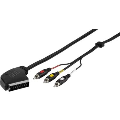 Vivanco Câble adaptateur péritel 3 x RCA composite Audio Video IN/OUT 5 m - Publicité Vivanco Câble adaptateur péritel 3 x RCA composite Audio Video IN/OUT 5 m - Publicité