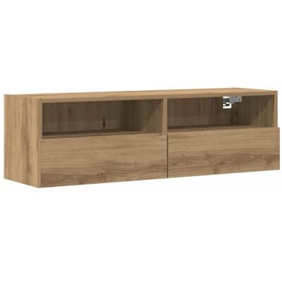 Vidaxl Meuble en Chêne Naturel 100x30x30 cm - Support TV - Publicité Vidaxl Meuble en Chêne Naturel 100x30x30 cm - Support TV - Publicité