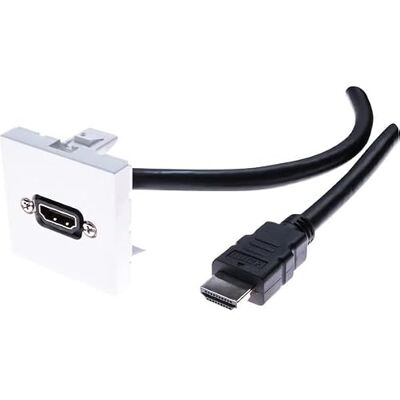 Dexlan Plastron 45 x 45 avec cordon HDMI coudé 10 m - Publicité Dexlan Plastron 45 x 45 avec cordon HDMI coudé 10 m - Publicité