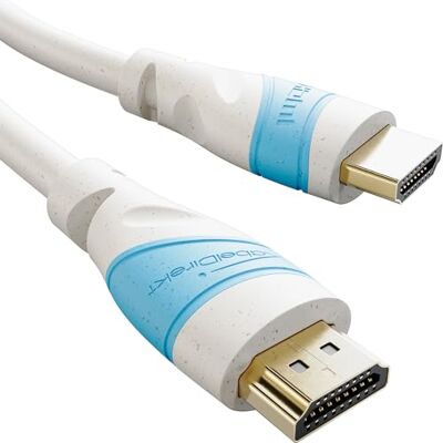KabelDirekt – Câble HDMI 4K – 5m – matériau Bio, gris/bleu – pour PS5 HDMI 4K durable avec gaine Bio – High Speed avec Ethernet, 4K@60Hz – pour PC, PS5, Xbox & Switch - Publicité KabelDirekt – Câble HDMI 4K – 5m – matériau Bio, gris/bleu – pour PS5 HDMI 4K durable avec gaine Bio – High Speed avec Ethernet, 4K@60Hz – pour PC, PS5, Xbox & Switch - Publicité