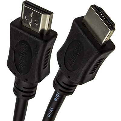 kenable Câble HDMI Haute Vitesse 1080p Blindé Mâle vers Mâle 19 Broches 5m Noir - Publicité kenable Câble HDMI Haute Vitesse 1080p Blindé Mâle vers Mâle 19 Broches 5m Noir - Publicité