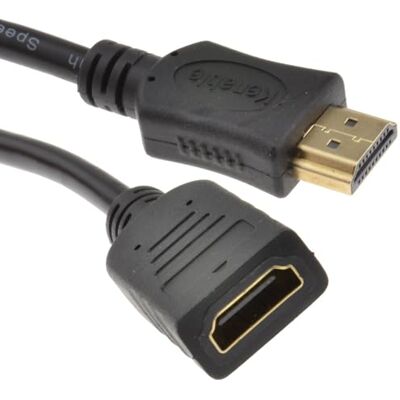 kenable Câble d'Extension HDMI Mâle vers Femelle High Speed avec Ethernet 1080p 4K Connecteurs Plaqués Or 24k 3m Noir - Publicité kenable Câble d'Extension HDMI Mâle vers Femelle High Speed avec Ethernet 1080p 4K Connecteurs Plaqués Or 24k 3m Noir - Publicité