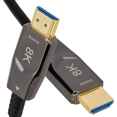 kenable Câble HDMI 2.1 Optique Actif 8K 60Hz 4K 120Hz 48Gbps HDR eARC VRR ALLM Fibre AOC Slim 20m Noir - Publicité kenable Câble HDMI 2.1 Optique Actif 8K 60Hz 4K 120Hz 48Gbps HDR eARC VRR ALLM Fibre AOC Slim 20m Noir - Publicité