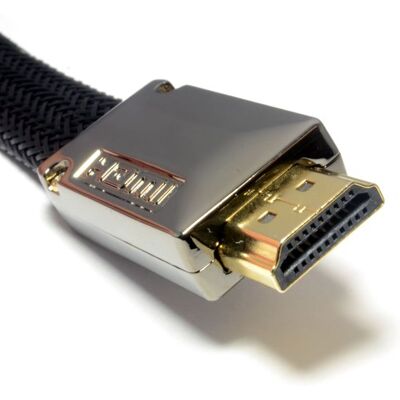 kenable Câble HDMI 2.0 Haute Vitesse Tressé Plat 4K Ultra HD avec Embouts Métalliques Dorés pour TV Gaming Console Soundbar Noir 5m - Publicité kenable Câble HDMI 2.0 Haute Vitesse Tressé Plat 4K Ultra HD avec Embouts Métalliques Dorés pour TV Gaming Console Soundbar Noir 5m - Publicité