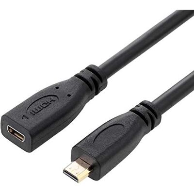 chenyang CY Câble d'extension HDMI 1.4 D type micro HDMI mâle vers micro HDMI femelle M/F 30 cm - Publicité chenyang CY Câble d'extension HDMI 1.4 D type micro HDMI mâle vers micro HDMI femelle M/F 30 cm - Publicité