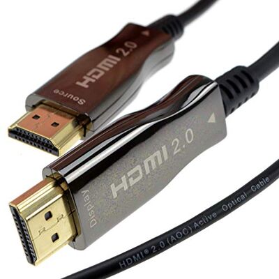 kenable Câble HDMI Optique Actif AOC 4K 60Hz 18Gbps HDR 2160P Ultra Fin avec Alimentation Intégrée 10m Noir - Publicité kenable Câble HDMI Optique Actif AOC 4K 60Hz 18Gbps HDR 2160P Ultra Fin avec Alimentation Intégrée 10m Noir - Publicité