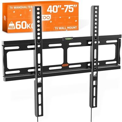RICOO F0244 Ultra Slim Support Mural TV 40 42 43 48 50 55 58 60 65 70 75 Pouces Plat Inclinable Universel Fixation Murale TV QLED OLED LED LCD Écran VESA 200x200 à VESA 400x400 - Publicité RICOO F0244 Ultra Slim Support Mural TV 40 42 43 48 50 55 58 60 65 70 75 Pouces Plat Inclinable Universel Fixation Murale TV QLED OLED LED LCD Écran VESA 200x200 à VESA 400x400 - Publicité
