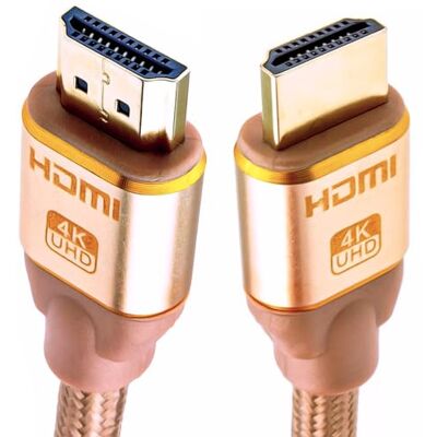 kenable Câble HDMI 2.0b Tressé Haute Vitesse 2160p 4K UHD avec Connecteurs Plaqués Or 3m Noir - Publicité kenable Câble HDMI 2.0b Tressé Haute Vitesse 2160p 4K UHD avec Connecteurs Plaqués Or 3m Noir - Publicité