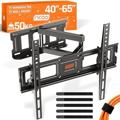 RICOO S6144 Support Mural TV 40 42 43 48 50 55 58 60 65 Pouces VESA 200x200 à VESA 400x400 Orientable Inclinable Rotatif Universel Fixation Murale TV - Publicité RICOO S6144 Support Mural TV 40 42 43 48 50 55 58 60 65 Pouces VESA 200x200 à VESA 400x400 Orientable Inclinable Rotatif Universel Fixation Murale TV - Publicité