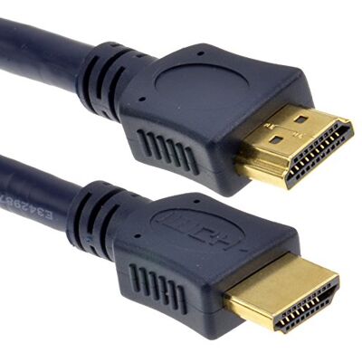 kenable Câble HDMI 2.0 Ultra Haute Vitesse OFC 4K Premium avec Connecteurs Plaqués Or pour TV 3D Bleu Foncé 3m - Publicité kenable Câble HDMI 2.0 Ultra Haute Vitesse OFC 4K Premium avec Connecteurs Plaqués Or pour TV 3D Bleu Foncé 3m - Publicité