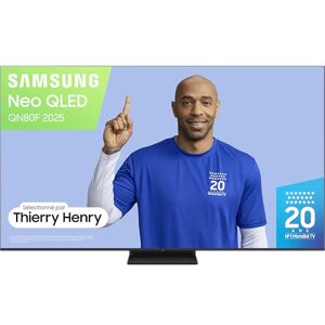 Samsung TV AI Mini LED 65 Pouces Neo QLED QN80F 4K Smart TV, WiFi, Airplay, HDR, Q-Symphony, OTS Lite, Knox Security, Gaming Hub, Bixby, Dolby Atmos, Suivez Le Sport et Les Matchs de Football en 4K - Publicité Samsung TV AI Mini LED 65 Pouces Neo QLED QN80F 4K Smart TV, WiFi, Airplay, HDR, Q-Symphony, OTS Lite, Knox Security, Gaming Hub, Bixby, Dolby Atmos, Suivez Le Sport et Les Matchs de Football en 4K - Publicité