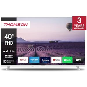 Thomson 40 Pouces (101 cm) FHD LED Téléviseur Smart Android TV (WLAN, HDR, Triple Tuner DVB-C/S2/T2, Commande Vocale, Netflix, Youtube, Prime Video, Disney+) 40FA2S13W 2023 - Publicité