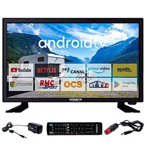 ANTARION TV LED 22" 55cm Téléviseur Full HD Android Bluetooth Smart TV Camping Car - Publicité