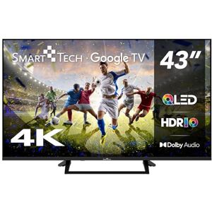Smart Tech TV QLED 4K UHD 43' (109 cm) 43QG06V Google TV 4xHDMI 2xUSB Dolby Audio HDR10 - Publicité Smart Tech TV QLED 4K UHD 43' (109 cm) 43QG06V Google TV 4xHDMI 2xUSB Dolby Audio HDR10 - Publicité