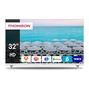Thomson 32 Pouces (80 cm) HD LED Blanc Téléviseur – 32HD2S13W 2023 - Publicité