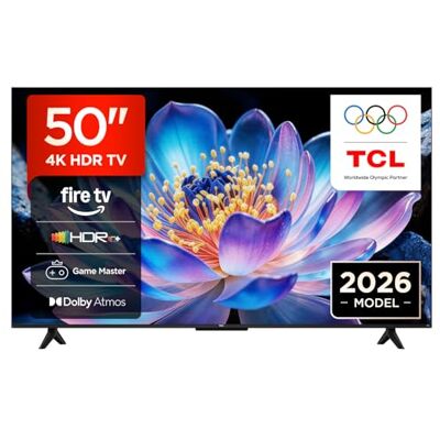 TCL 50V6D 50 Pouces 4K HDR, Fire TV, HDR10+, Dolby Atmos, DTS:X, Game Master, Motion Clarity, AirPlay 2, Press & Ask Alexa - Publicité TCL 50V6D 50 Pouces 4K HDR, Fire TV, HDR10+, Dolby Atmos, DTS:X, Game Master, Motion Clarity, AirPlay 2, Press & Ask Alexa - Publicité