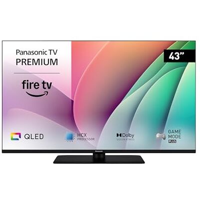 Panasonic Premium TV-43W80AEZC, 43 Pouces 4K Ultra HD QLED Smart TV Fire TV Dolby Vision & Atmos, Game Mode Plus, Controle Vocal Alexa, Airplay, Téléviseur Intelligent, Série W80 - Publicité Panasonic Premium TV-43W80AEZC, 43 Pouces 4K Ultra HD QLED Smart TV Fire TV Dolby Vision & Atmos, Game Mode Plus, Controle Vocal Alexa, Airplay, Téléviseur Intelligent, Série W80 - Publicité