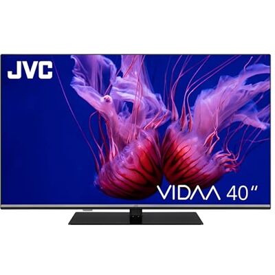 JVC QLED VIDAA LT-40VQF555D Téléviseur Full HD, HDR avec Triple Tuner intégré, 40 ", LED Noir - Publicité JVC QLED VIDAA LT-40VQF555D Téléviseur Full HD, HDR avec Triple Tuner intégré, 40 ", LED Noir - Publicité