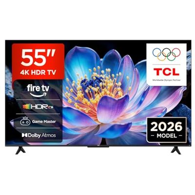 TCL 55V6D 55 Pouces 4K HDR, Fire TV, HDR10+, Dolby Atmos, DTS:X, Game Master, Motion Clarity, AirPlay 2, Press & Ask Alexa - Publicité TCL 55V6D 55 Pouces 4K HDR, Fire TV, HDR10+, Dolby Atmos, DTS:X, Game Master, Motion Clarity, AirPlay 2, Press & Ask Alexa - Publicité