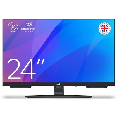 Cello TV LED C2424SH 24'' avec DVB-T/Satellite, 230V, Non connectée, Enregistrement USB TV en Direct, Son Parfait, idéale pour Petites pièces - Publicité Cello TV LED C2424SH 24'' avec DVB-T/Satellite, 230V, Non connectée, Enregistrement USB TV en Direct, Son Parfait, idéale pour Petites pièces - Publicité